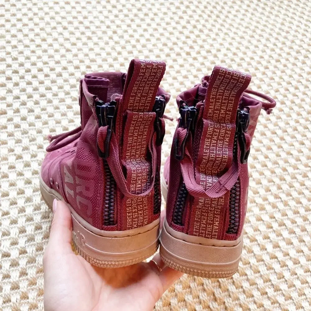 Nike Womens SF Air Force 1 FIF Vintage Wine size 8 - Picture 8 of 8